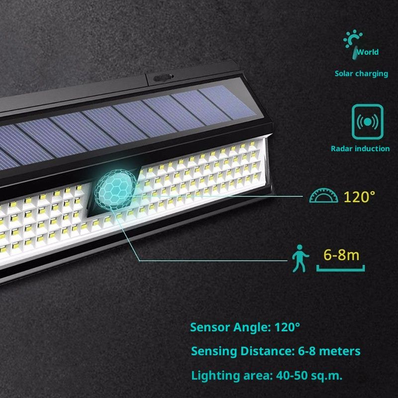 Solar RV Porch Light, 118 LED Motorhome Motion Sensor RV Exterior Lights with Remote Control, Waterproof Camper Outdoor Lights for Motorhome Travel,Travel — image 3