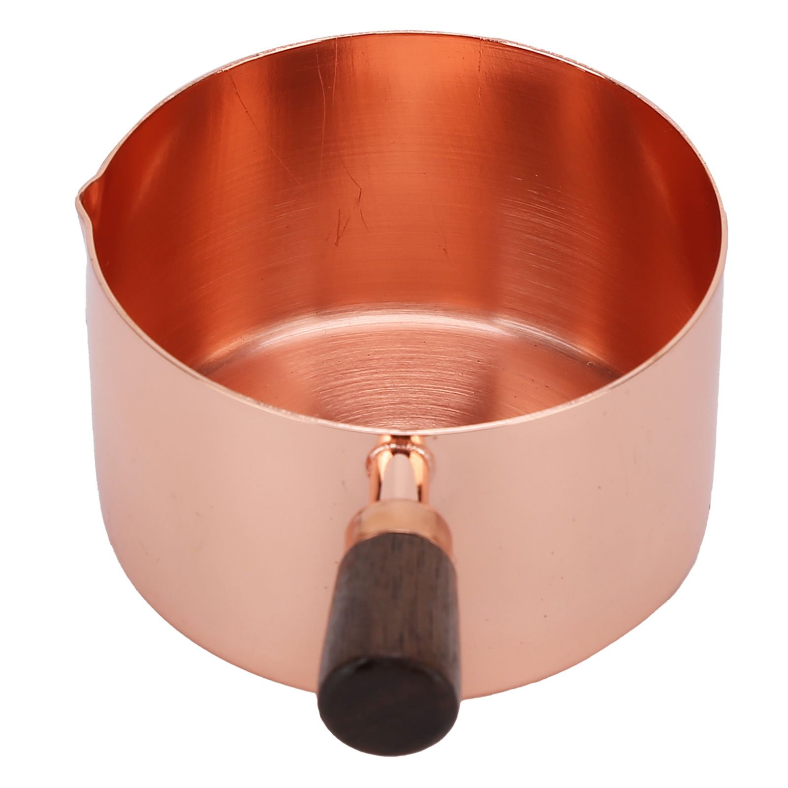 Sauce Pan Wooden Handle Rose Gold Stainless Steel Sauce Pot for Cooking Kitchen Ware1cup โ image 3