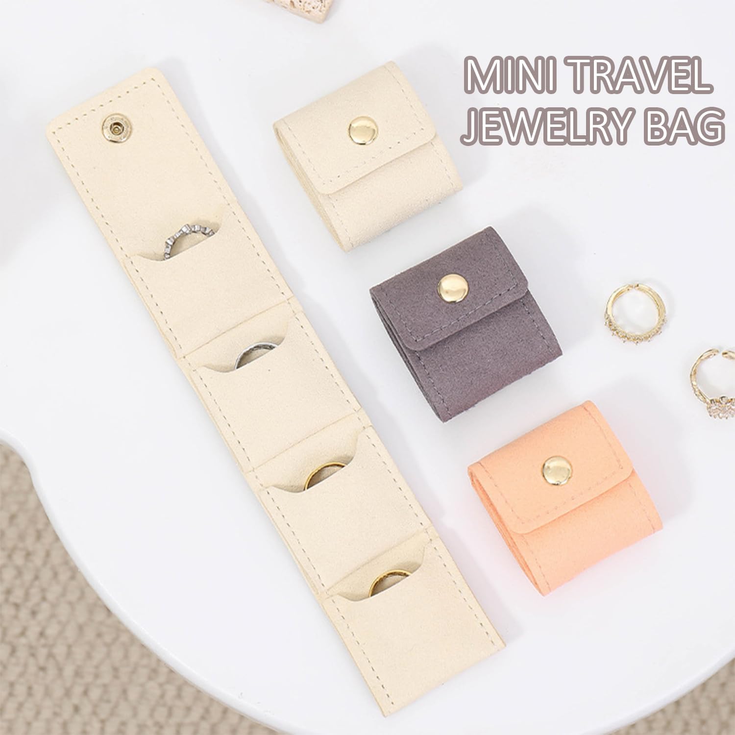 3-Piece Foldable Jewelry Organizer Case for Necklaces and Rings โ image 2