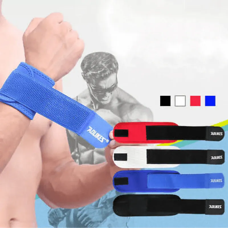Aolikes Adjustable Sports Gym Wrist Support Brace Wrap Band Wristband Strap Au - Black+Purple โ image 3