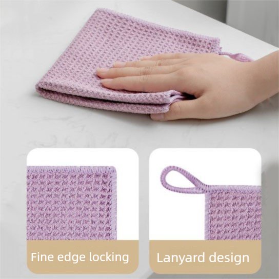6 Pack Khaki Microfibre Cleaning Cloths - 30 x 40 cm Waffle Texture Absorbent Reusable Cloths for Kitchen, Bar, Benchtop and Everyday Cleaning — image 4