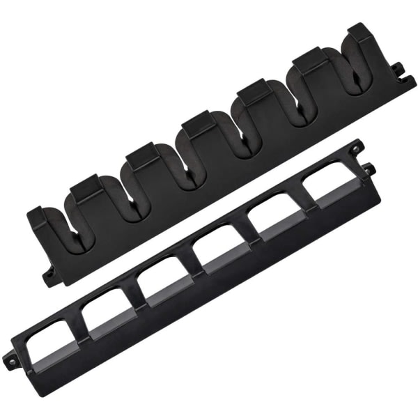 Wall Mounted 6-Slot Fishing Rod Rack, Horizontal Fishing Pole Storage Holder, Heavy Duty Plastic Fishing Rod Wall Organizer with Complete Mounting β image 3