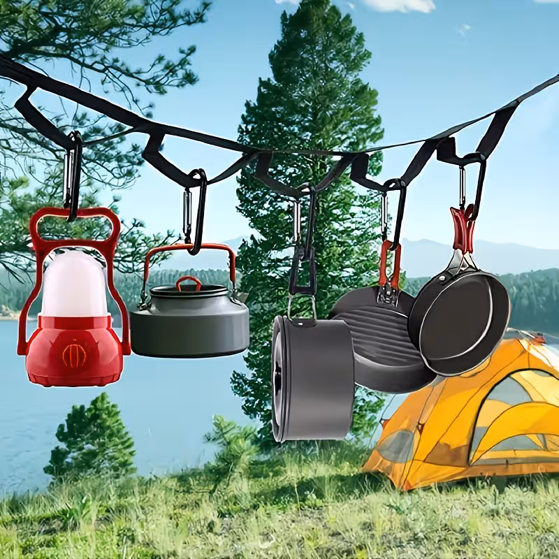 2 Pcs/Set Hammock Straps Special Reinforced Polyester 5 High Load-Bearing Barbed Black Home Outdoor Straps โ image 5