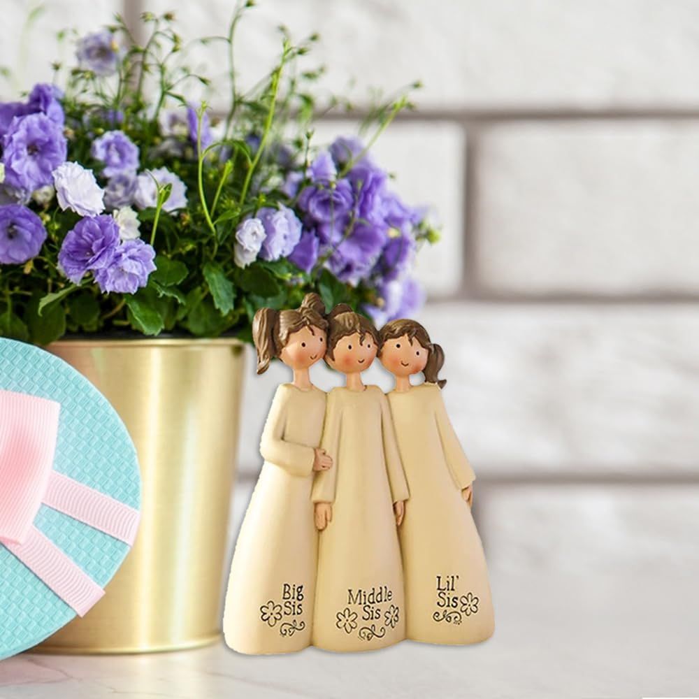 1Pcs 3 Sisters Statue Celebrating Friendship Gifts Memorial Friendship Sister Friend Sculpture Resin Home Decoration for Friend — image 4