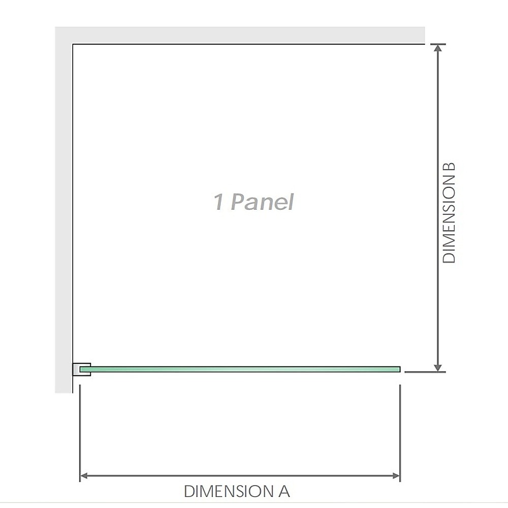 110x90cm Corner Frameless Shower Screen with White U-Brackets and Floor U-Bracket and SS Hinges, Square Knob Handle โ image 5