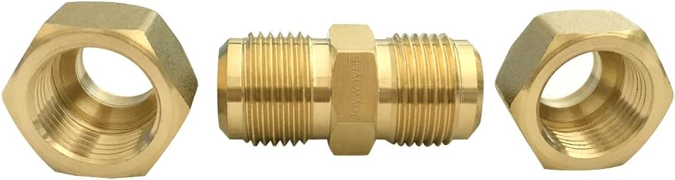 5/8" Air Conditioning Copper Pipe Extension Double Connector with Flare Nuts and Connectors Free Welding for Butt Copper Tube Diameter 5/8"(15.58mm) โ image 6