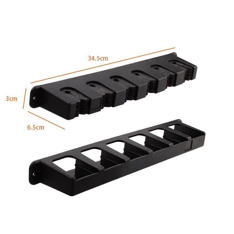 Wall Mount Fishing Rod Holder Rack 6 Slot Pole Storage Stand with Screws — image 3