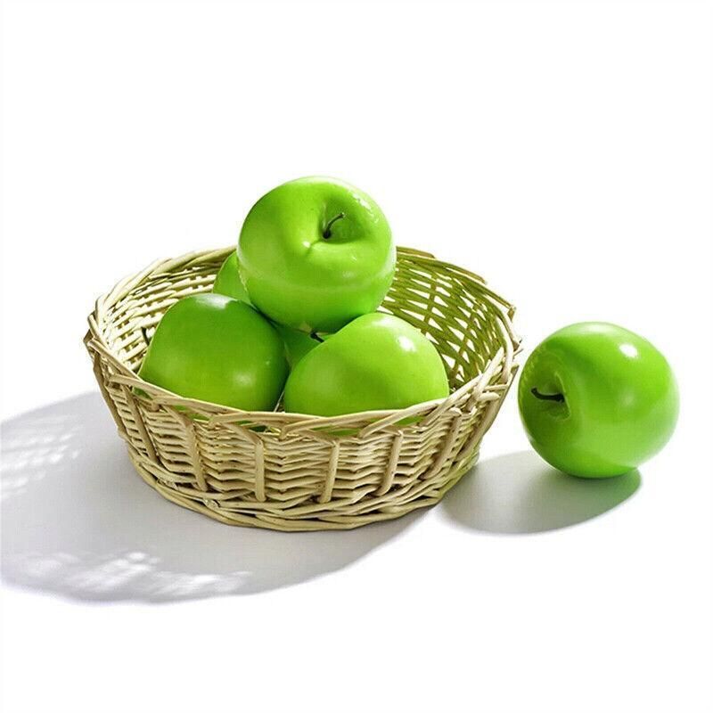 10 X Artificial Green or Red Apples for Home Party Wedding and Shop Decor - Green β image 5