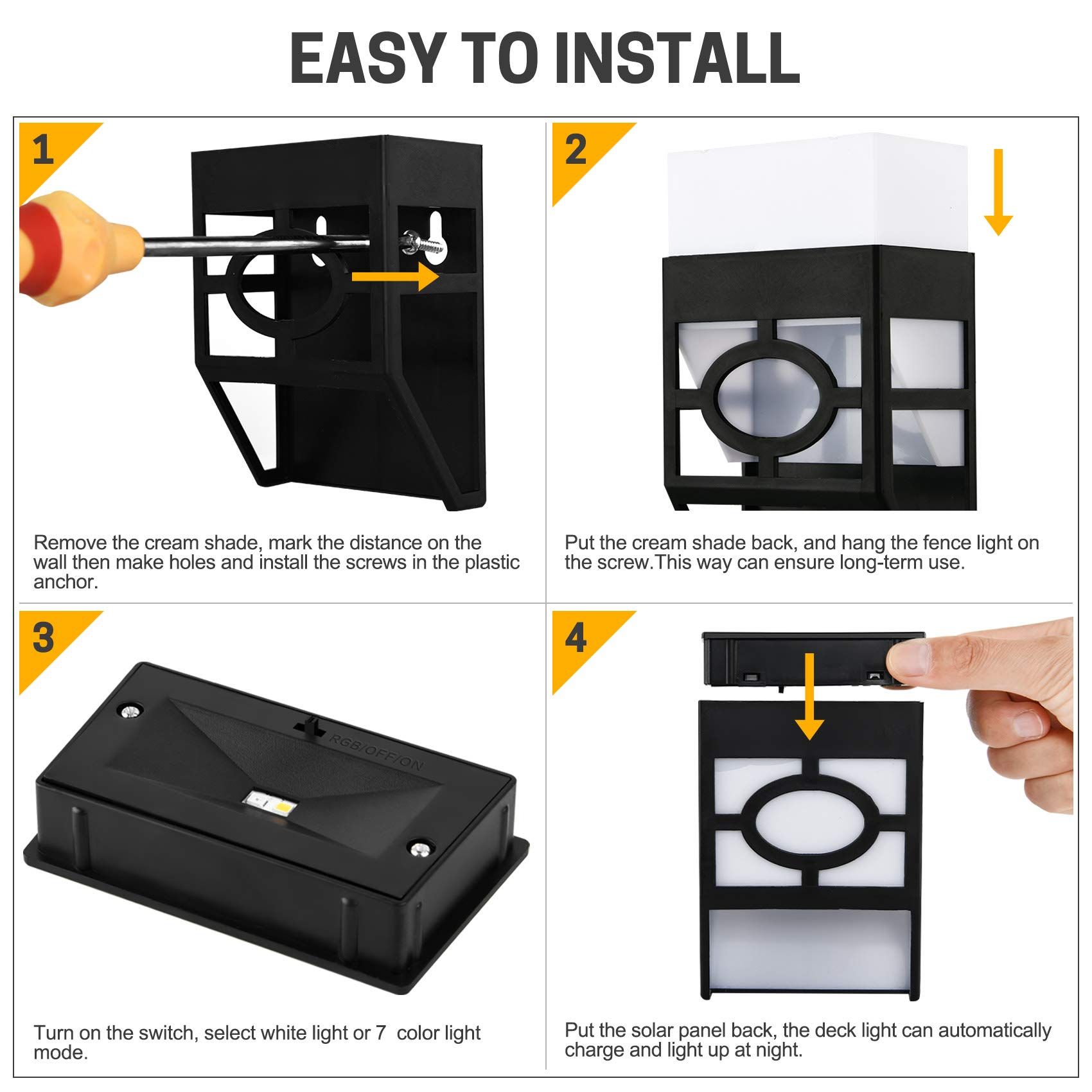 Decorative Solar Fence Lights Waterproof — image 4