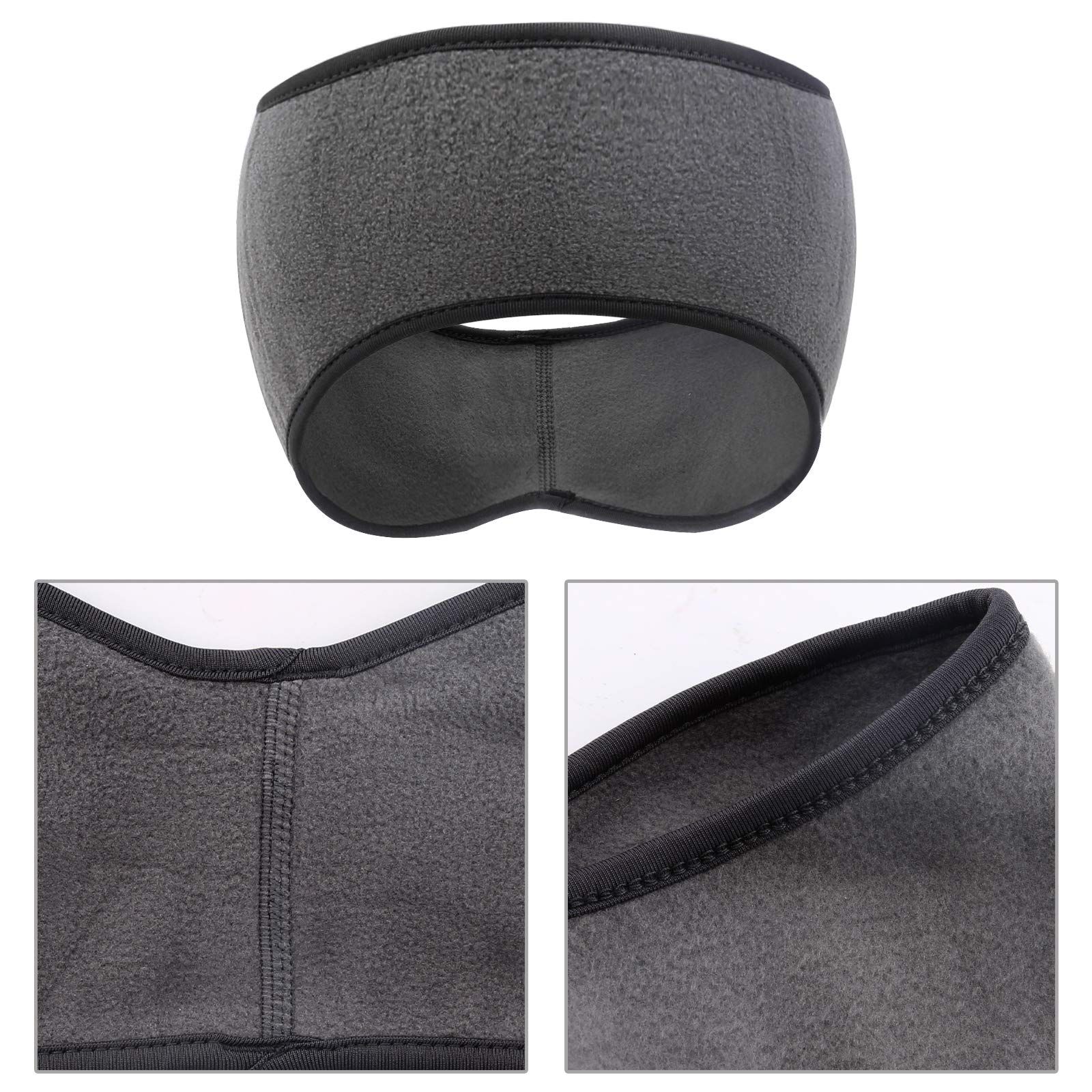 Winter Sports Headband Ear Muffs for Running, Men, Women Polar Fleece Ear Warmer Headband, (Grey) — image 2