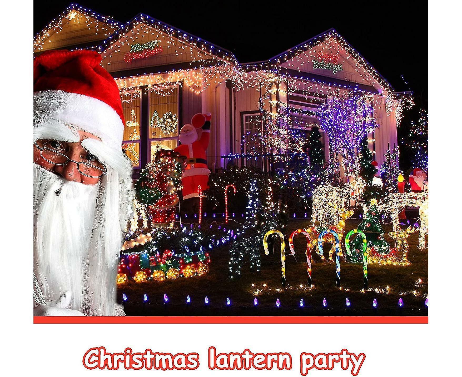 Christmas Solar Candy Cane Lights Candy Cane Pathway Markers Lights Set Of Xmas Led Yard Lawn Indoor Outdoor Decoration Lights For House Path Walkway โ image 3