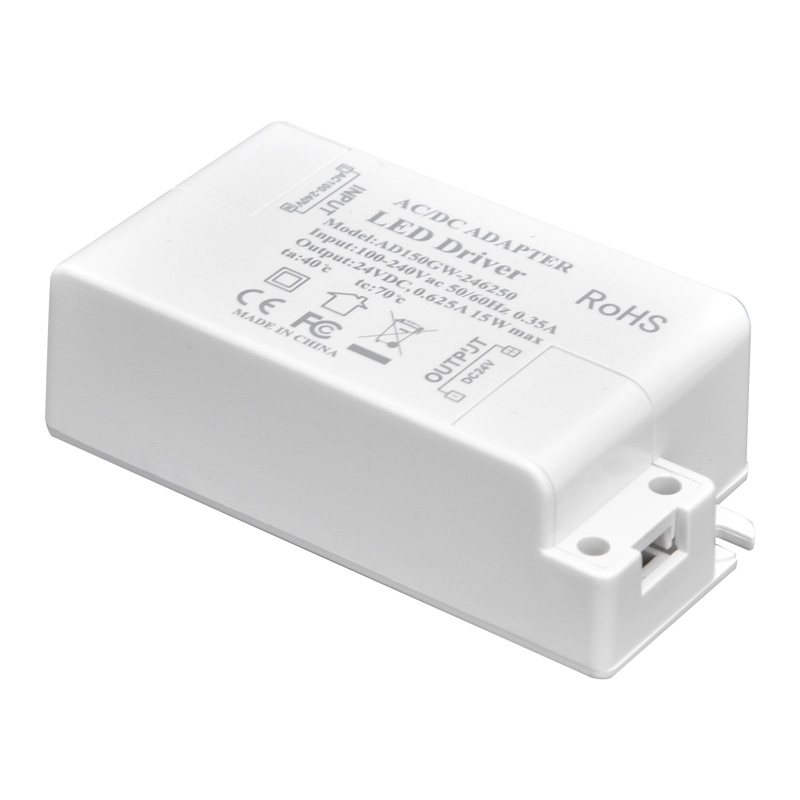 LED Driver DC24V 0.625A 15W DIY Lamp Low Voltage LED Driver Transformer AC 100‑240V — image 6