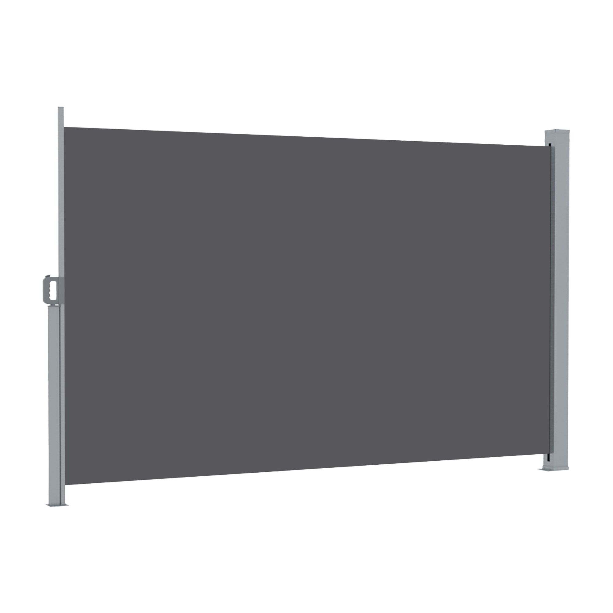 Instahut 2 × 3.5M Side Awning Retractable Privacy Screen Outdoor Sun Shade Grey — image 4