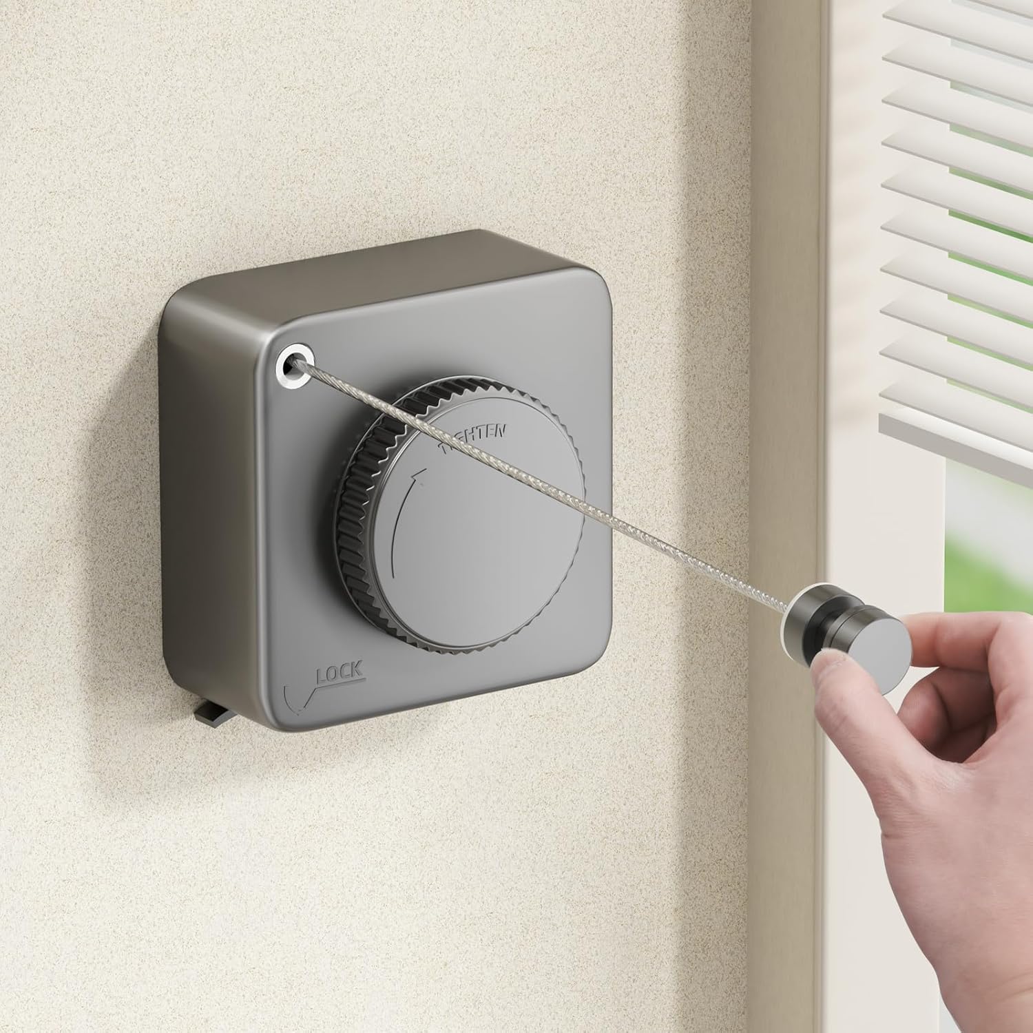 Retractable Clothesline Indoor, Non-Sagging Outdoor Clothes Line Retracting Heavy Duty Clothes Drying Laundry Line Wall Mounted Stainless Steel Line-15.1