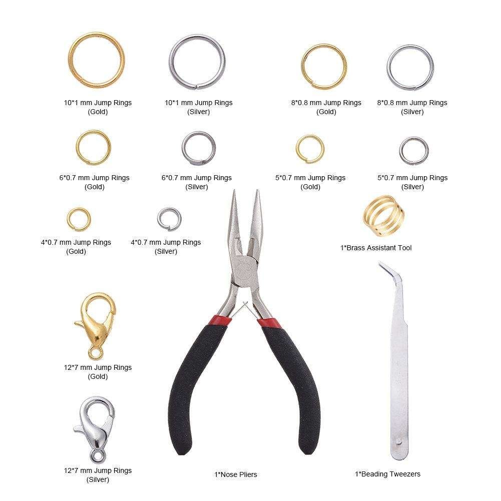 Jewelry Making Kit with Pliers, Wire and Rings - DIY Silver Gold Craft Supplies โ image 5