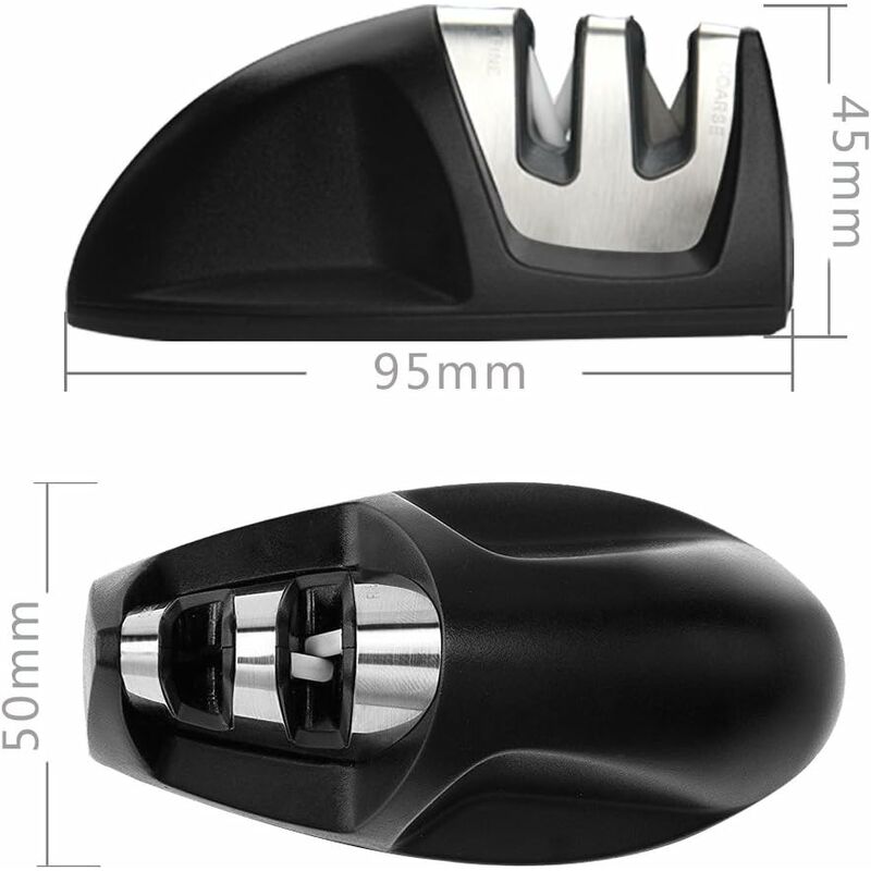 Professional Kitchen Sharpener 2 In 1 Manual Sharpener For All Sizes Stainless Steel And Ceramic Knives, Non-Slip Base โ image 2