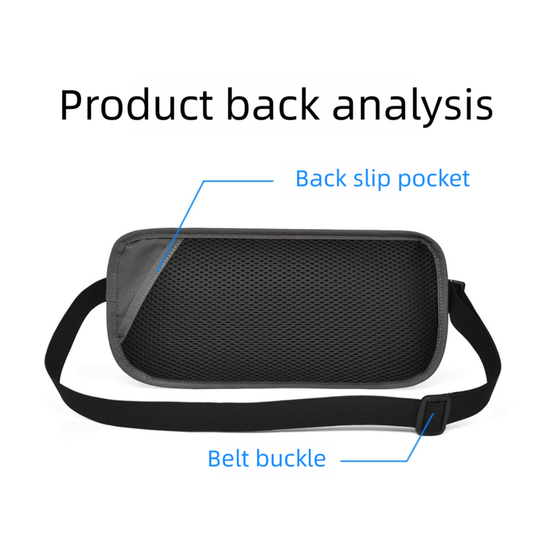 Beige RFID Blocking Slim Anti-Theft Fanny Pack for Outdoor Travel - Hidden Money Belt for Passport, Documents & Cash — image 5