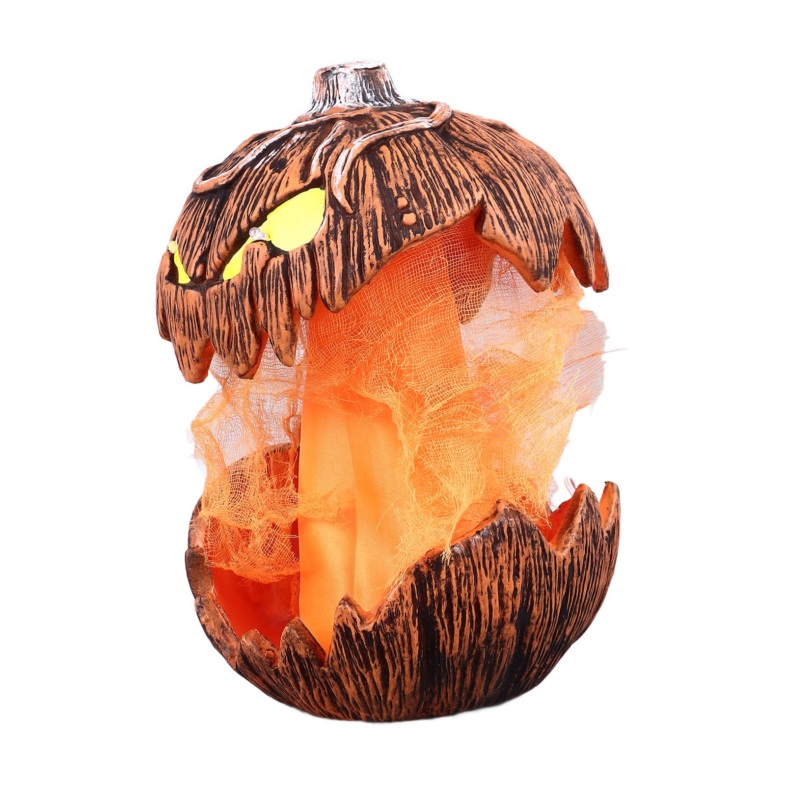 20cm Voice Activated Pumpkin Lifting Lighting Pumpkin Decoration for Indoor Lawn Table Halloween Haunted House — image 2