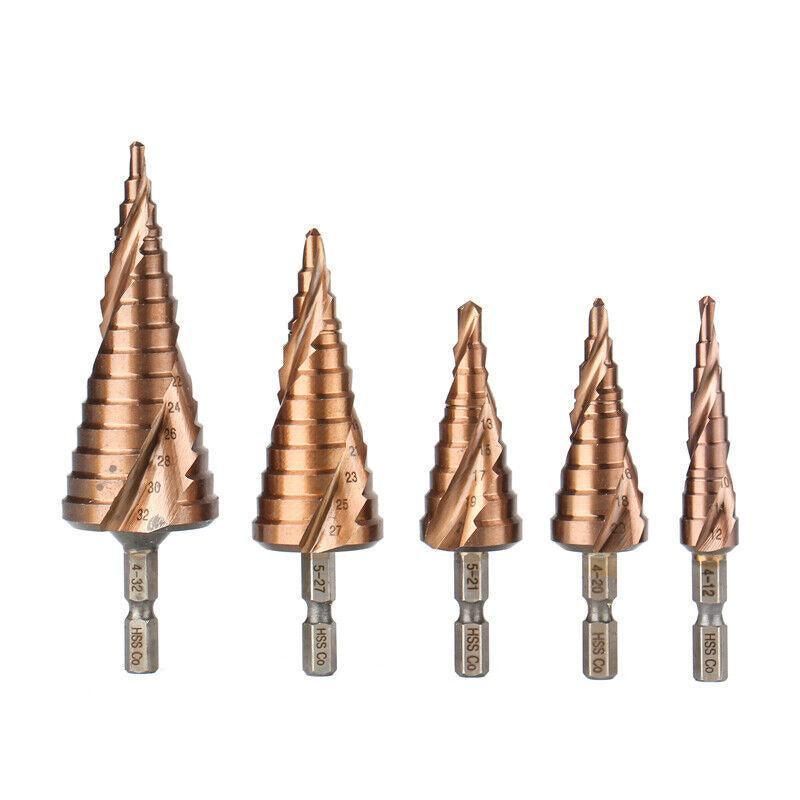 Hss M35 Cobalt Steel Step Cone Drill Bit Hole Saw Cutter 4-12/20/32Mm 5-21/27Mm - M35 Co 4-12mm — image 3