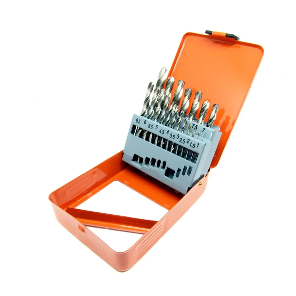 19pcs Straight Shank Twist Drill Bit Set High Speed Steel Metal Drilling Tool — image 2