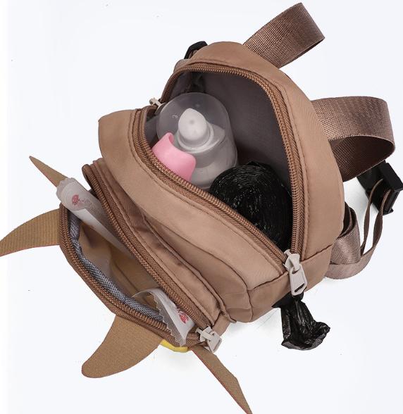 Dark Blue Adorable Monster Pet Backpack Harness - Small Dog & Cat Treat Pouch with Poop Bag Dispenser — image 4