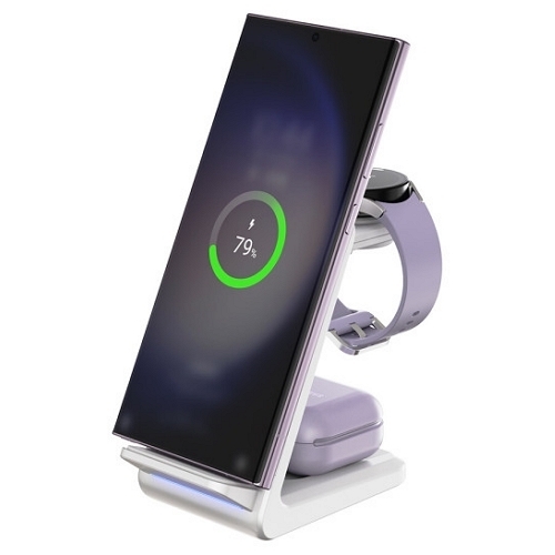 CHOETECH T608-F 15W 4-in-1 Wireless Charger Stand for iWatch and Samsung Watch โ image 2