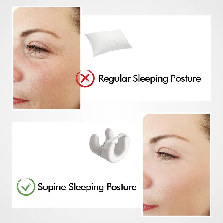 White Beauty Sleep Pillow - Contoured Memory Foam Pillow for Face & Neck Support โ image 4