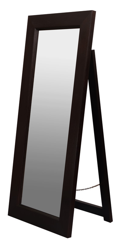 Toby Solid Mahogany Timber Standing Mirror (Chocolate) — image 2