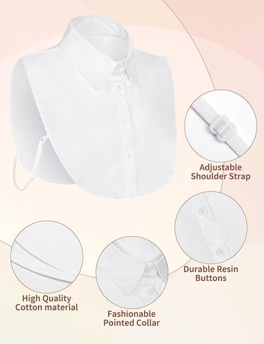 Women's Blouse Collar Detachable Collar White Collar - Detachable Collar - Blouse Collar - Adjustable Pointed Collar - Removable - Collar - Shirt Replacement — image 4
