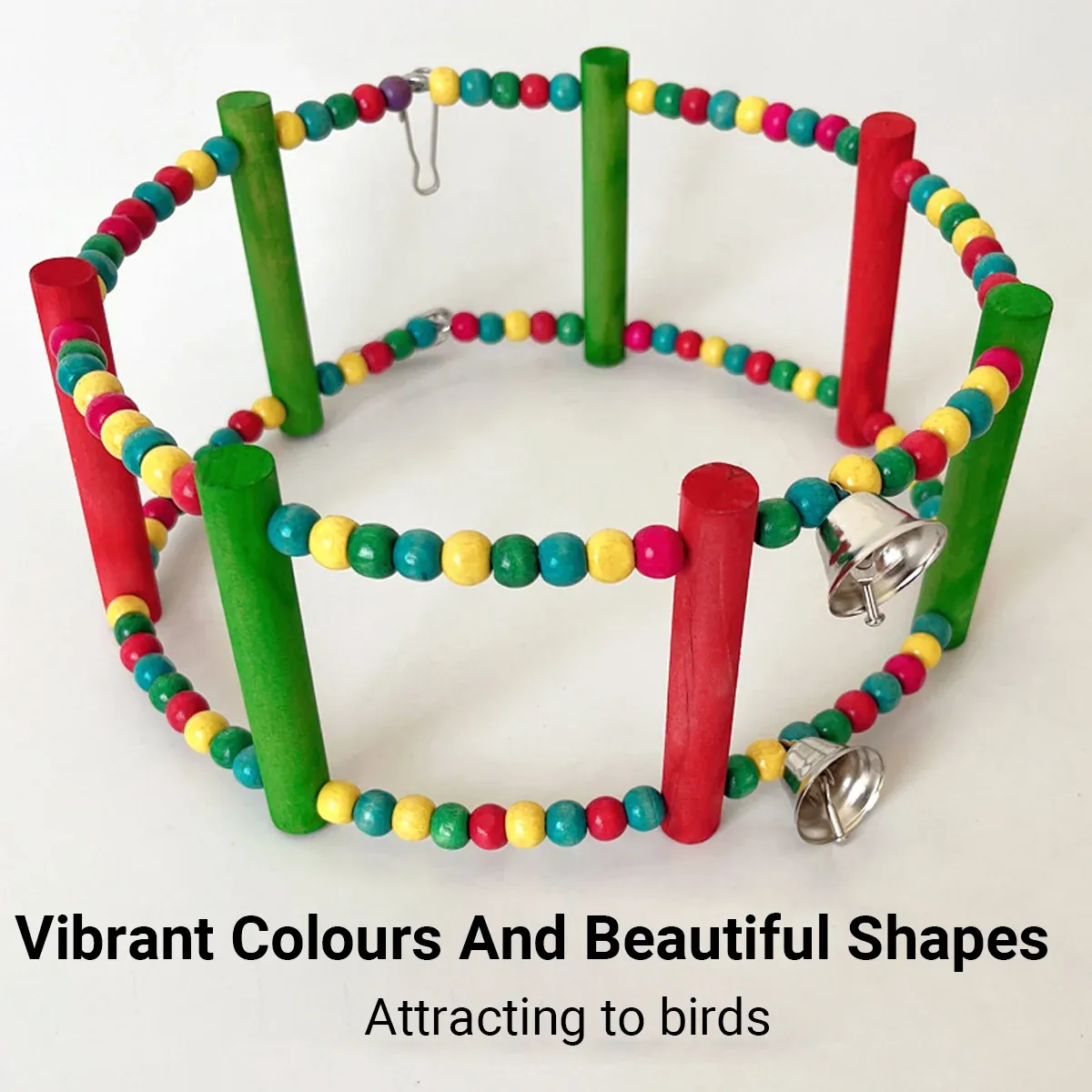 Parrot Swing Toy Bird Perch Stand for Birds Cage Toy Interactive Play Equipment — image 5