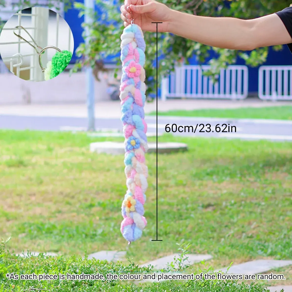 Small Pets Climbing Rope for Small Pet Cage Play Exercise Chewing Toy Use - Green — image 4