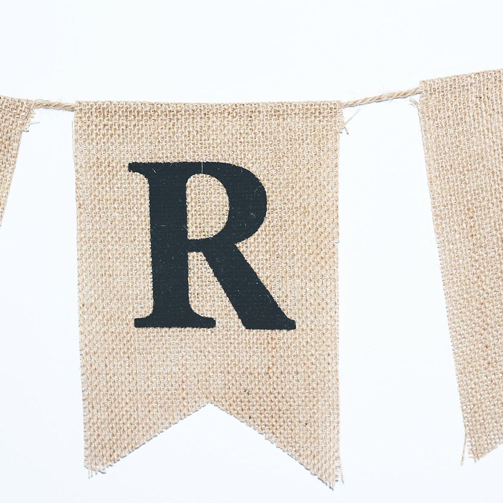 Burlap Banner Hanging Flags for Party Wedding Bridal Proposal Decoration — image 3