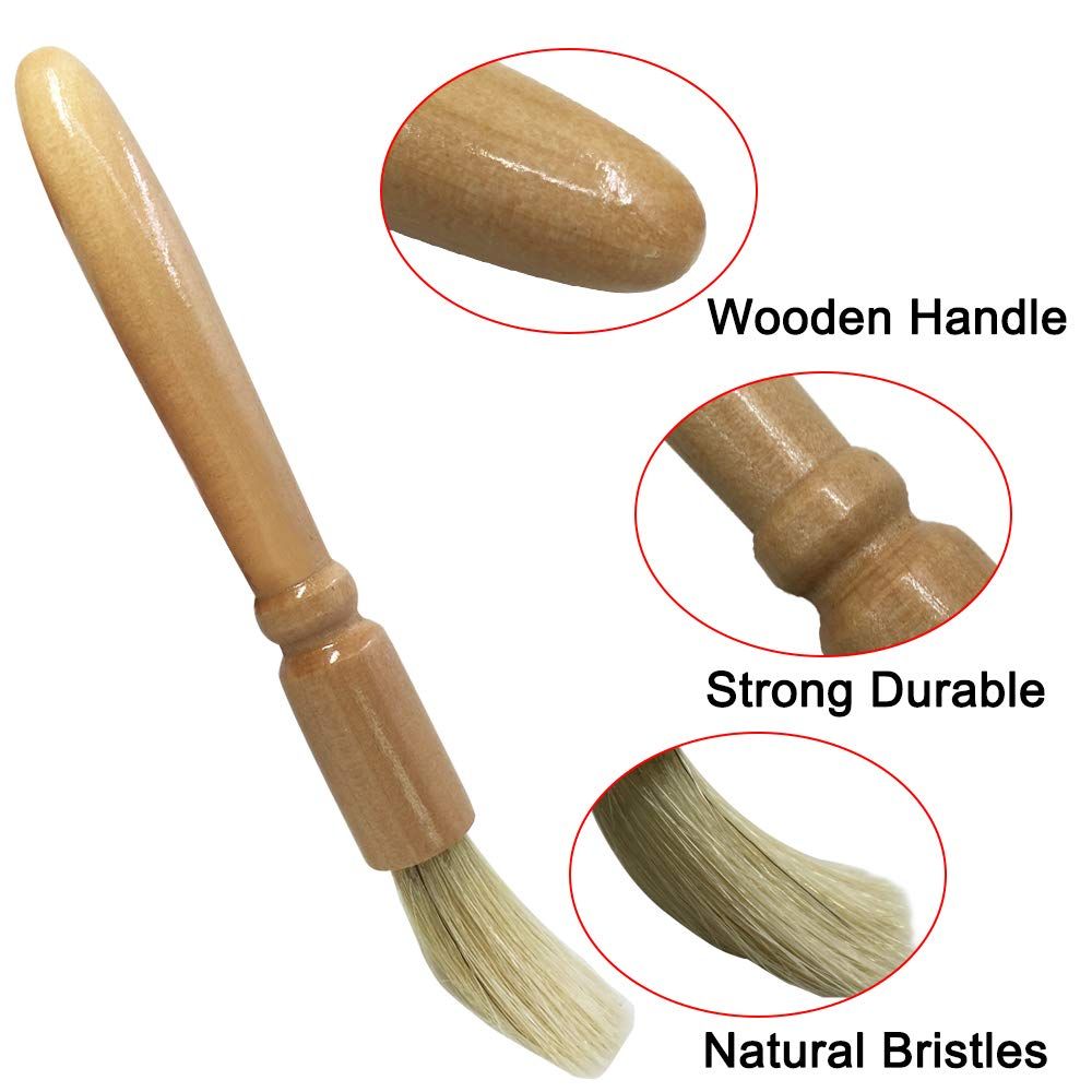 4 Packs Coffee Grinder Brush,DanziX Wooden Cleaning Brush for Grinders and Pasta Makers-Coffee brush 2 Size — image 2