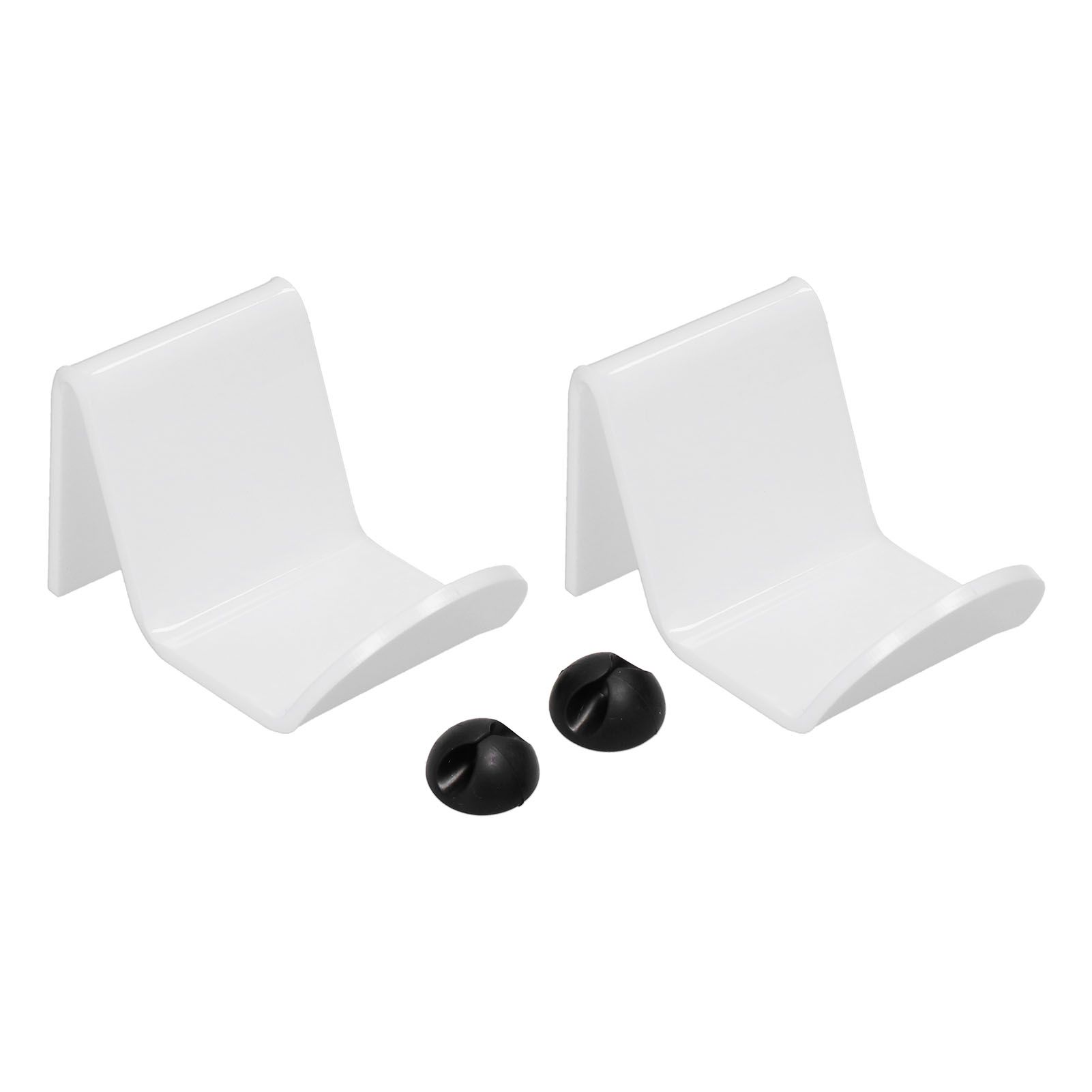 2pcs Game Controller Stand White Acrylic Durable Gamepad Holder with Wire Clamp for Gamepad Headphone Organizing β image 3