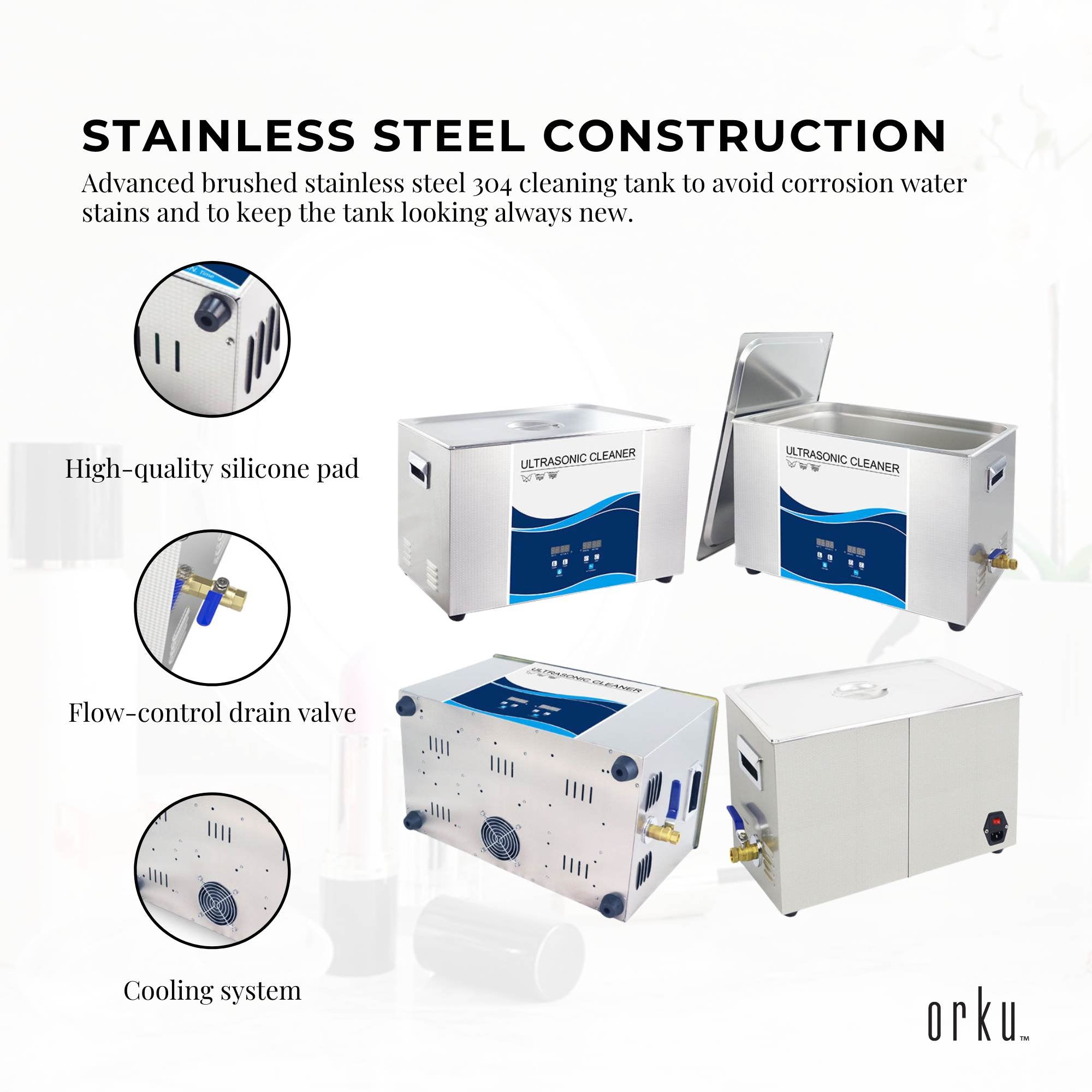 30L Digital Ultrasonic Cleaner Jewelry Ultra Sonic Bath Degas Parts Cleaning — image 4