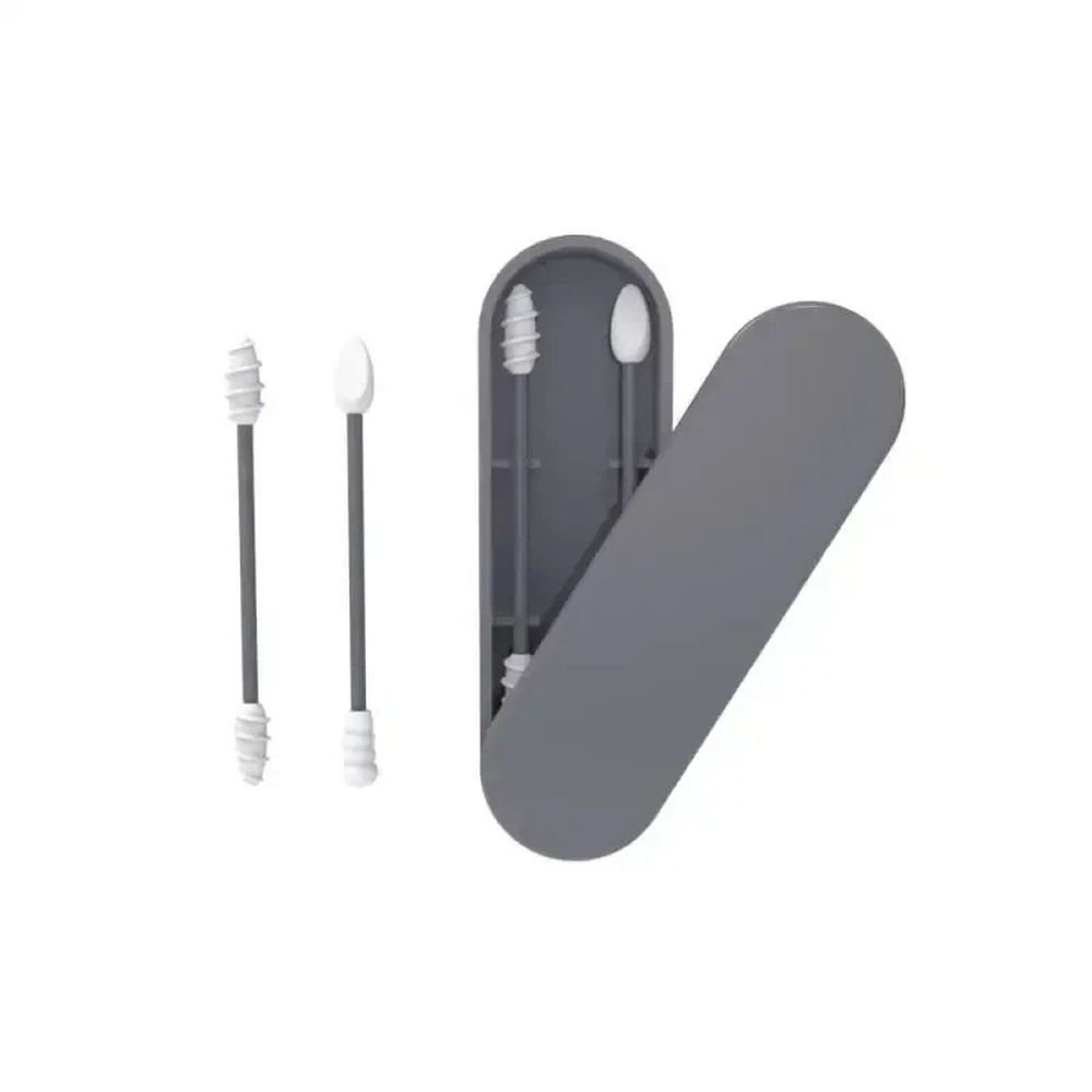 Portable and Reusable: Double-Tipped Silicone Swabs – for Cleanable Ear Care, Makeup, and Travel Essentials