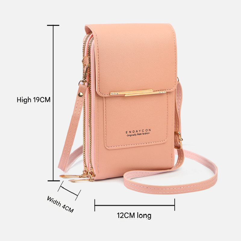 Dark pink Touch Screen Crossbody Phone Bag for Women Small Shoulder Purse with Dual Zippers and Card Slots Compact Travel Pouch Australian Lifestyle โ image 4