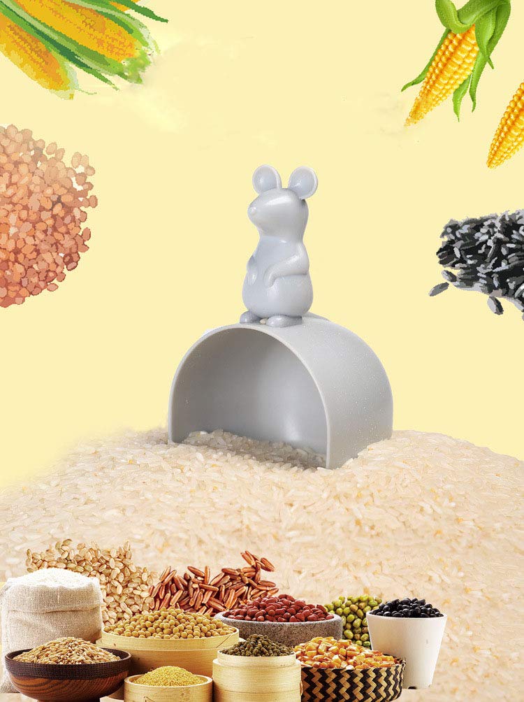 Cartoon Mouse Grey Rice Paddle - Kitchen Tool for Grains — image 2
