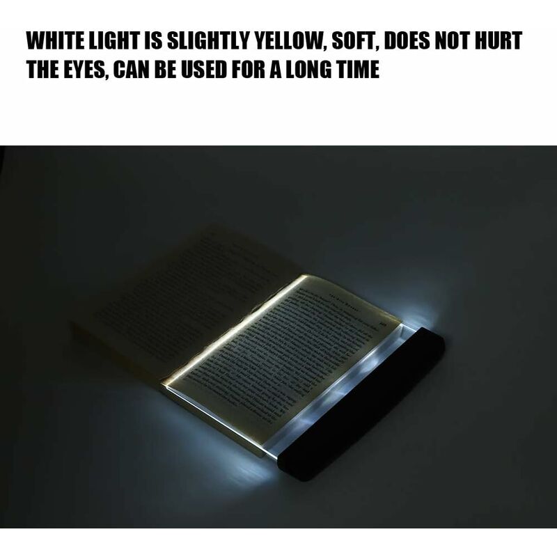 LED Reading Lamp Night Light Wedge Book Eye Care Portable Bookmark Light Bright Book Board For Reading In Bed, Car — image 2