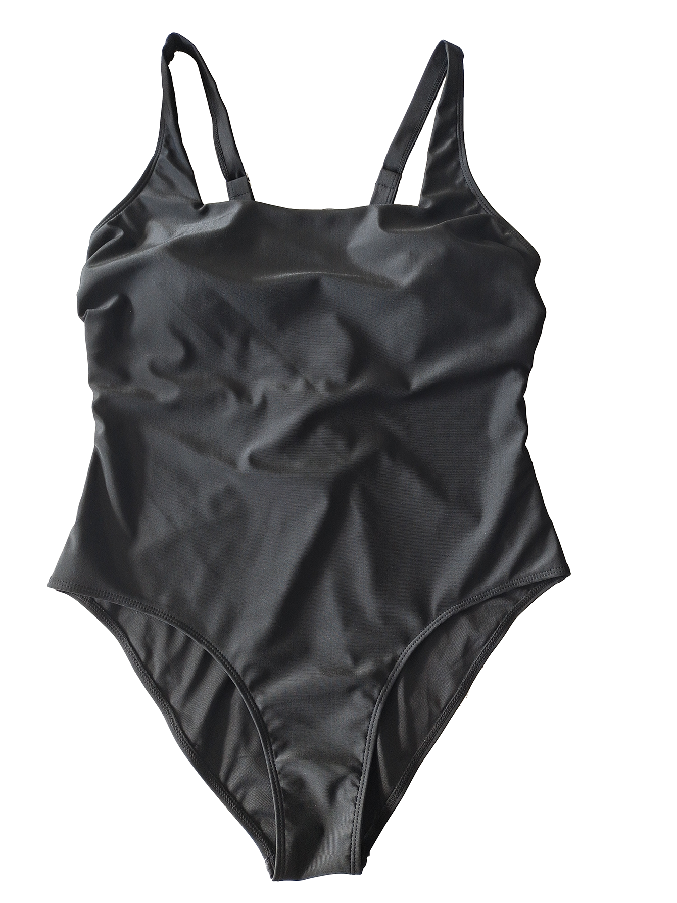 Women's Plus Size Black One-Piece Swimsuit - Crisscross Back Straps Size 3XL — image 3