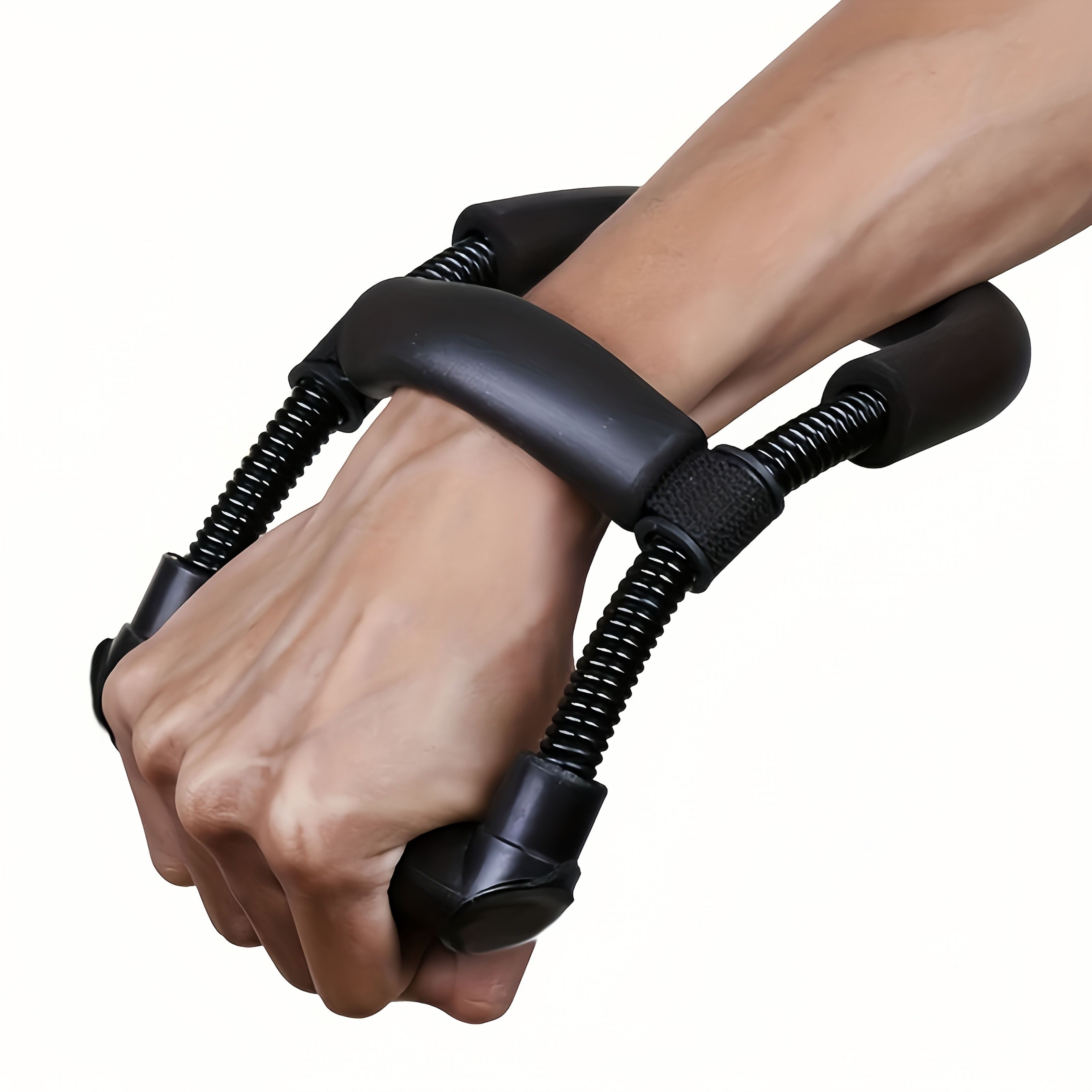 Adjustable Wrist Strengthener & Grip Trainer, Heavy-Duty Forearm Workout Equipment for Athletes & Injury Recovery, Ergonomic Fitness Tool Black