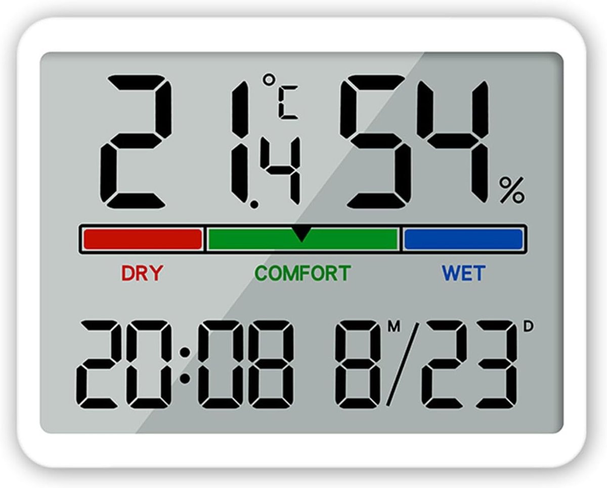 Wekker - Digital Alarm Clock - Weather Station - Room Thermometer - Digital Bathroom Clock - Shower Timer - Kitchen Thermometer - Gym - Bedroom - Kitchen