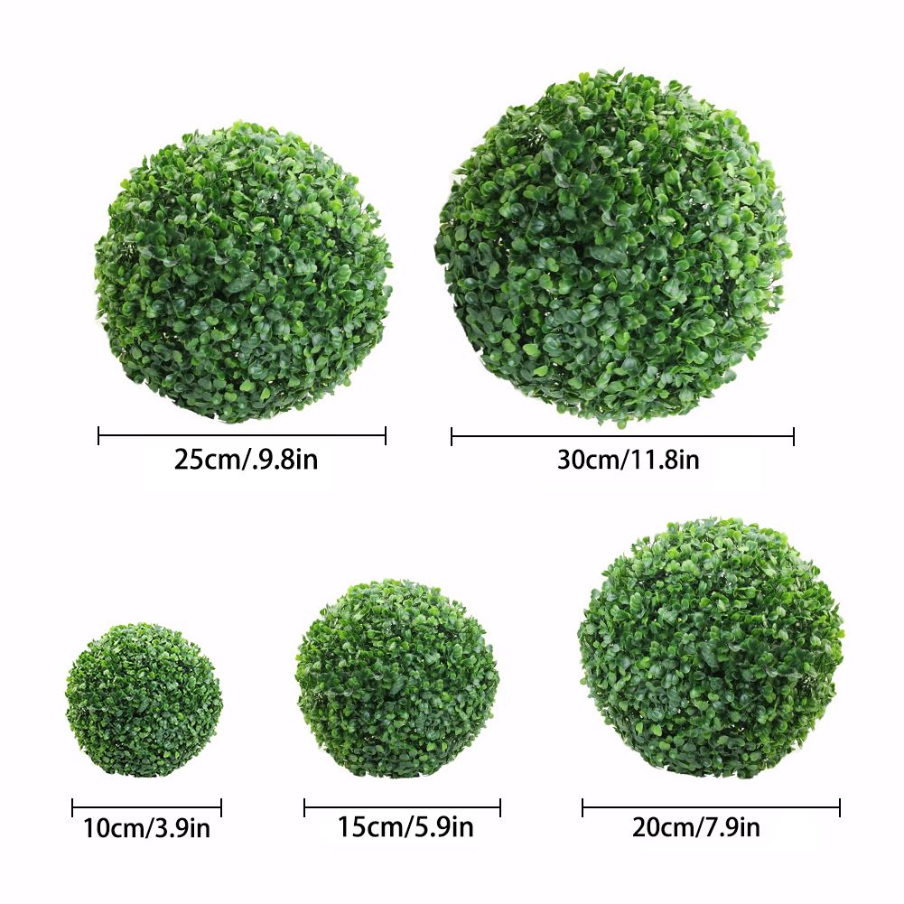 Green Plastic Plant Ball Decoration Home Outdoor Wedding Party Decoration Plants Grass Ball — image 2