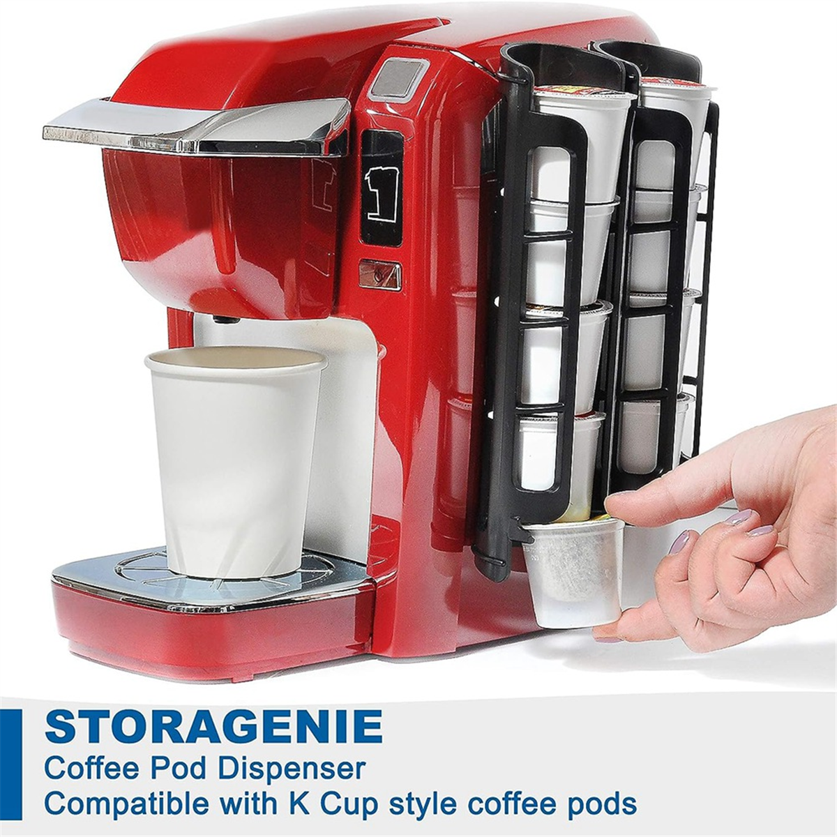 2pcs Coffee Pod Holder Side Mount for K Cup Pods Dispenser for Single- Coffee Makers Black โ image 4