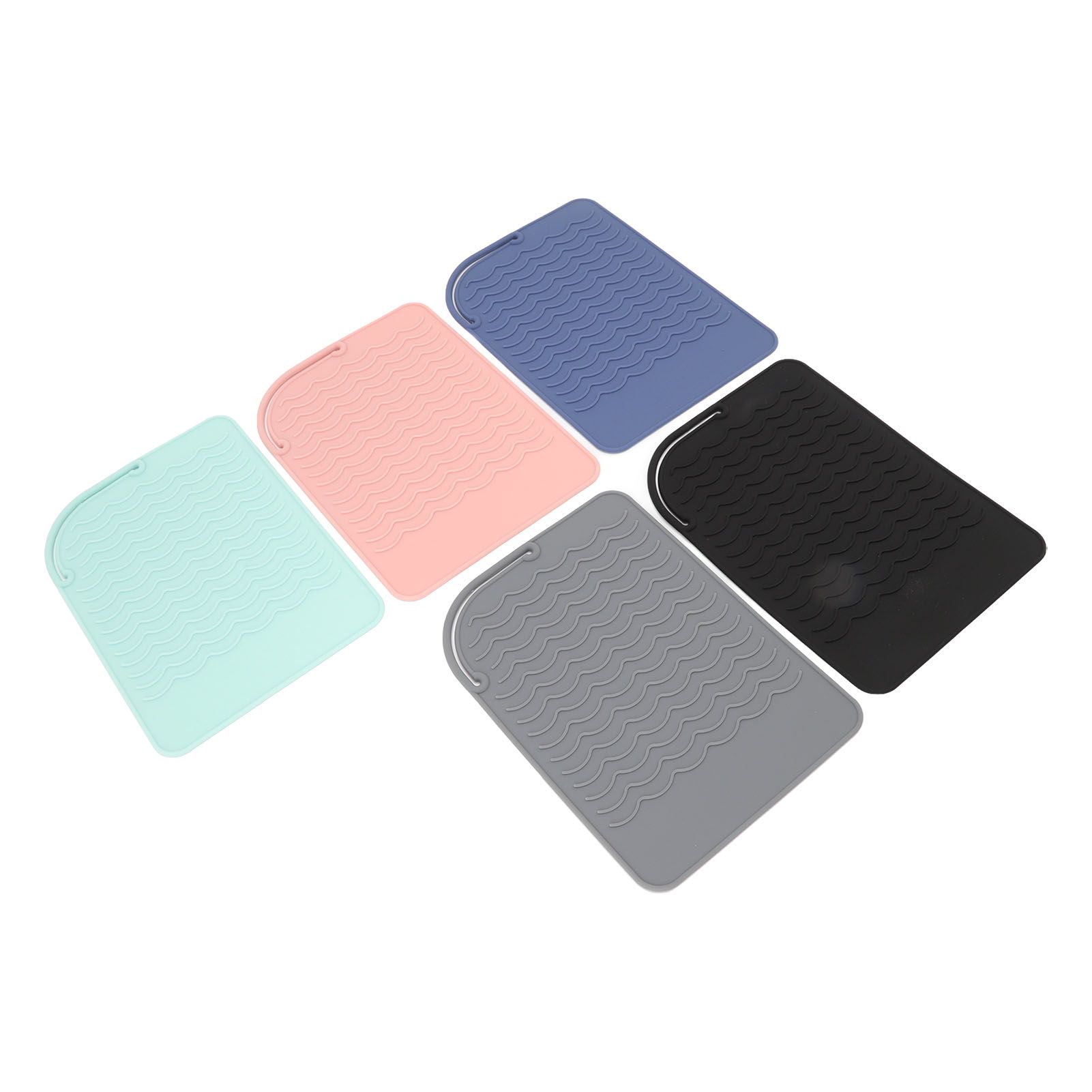 5Pcs Heat Resistant Silicone Mat Pouch for Curling Irons Hair Straighteners Flat Irons — image 4