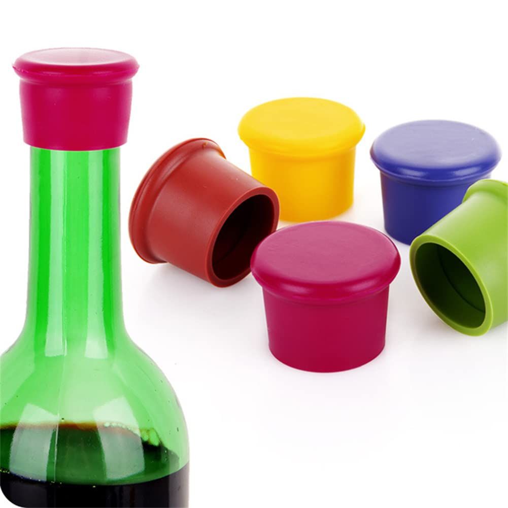 10 Pack Silicone Wine Stoppers Replace cork Airtight seal on Wine Bottles Reusable Beer Bottle Cove Wine Saver Wine Gifts Easy — image 3
