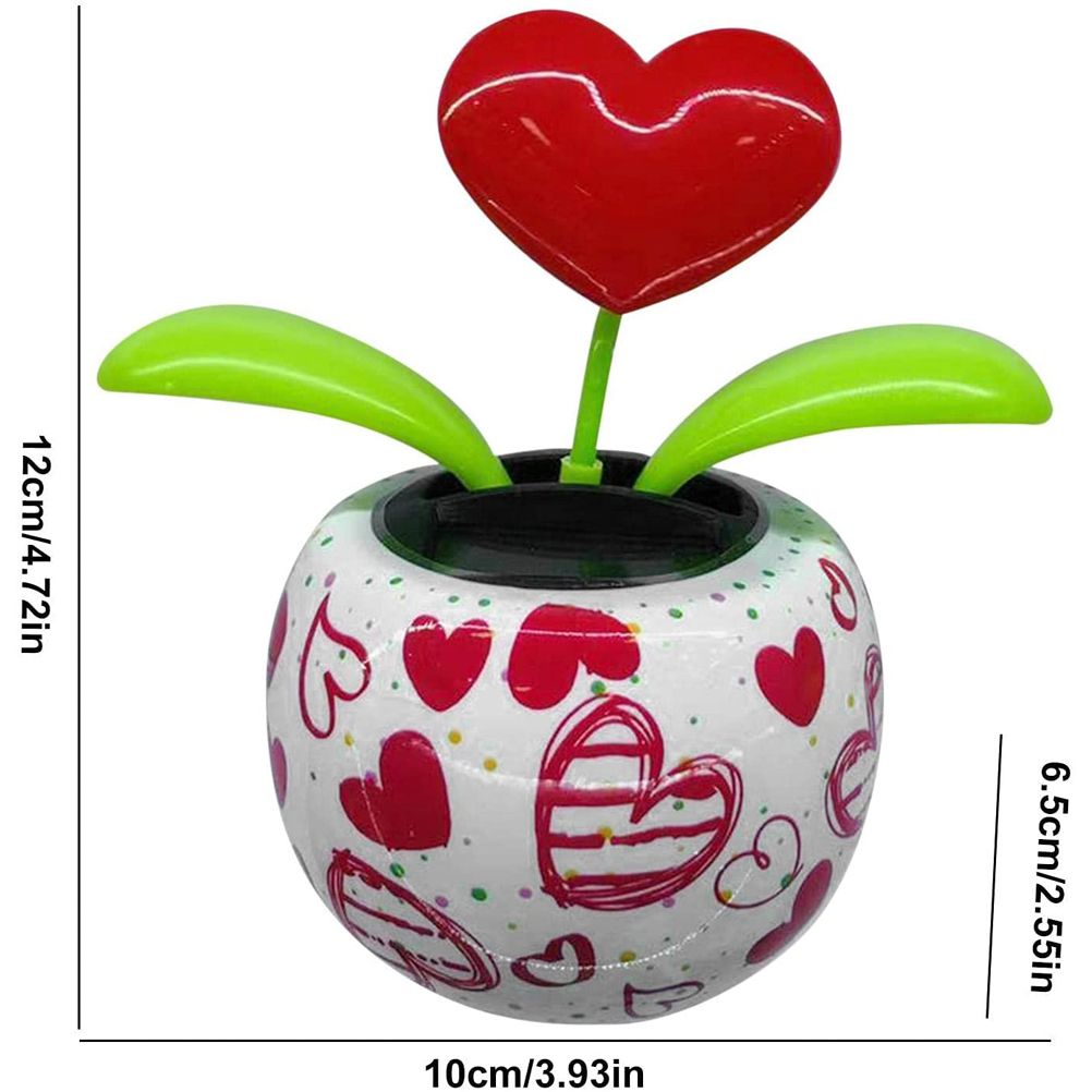 Solar Powered Dancing Flowers Swinging Ornament Electric Bobblehead Solar Flowers Toy for Car Home Decoration Gift — image 2