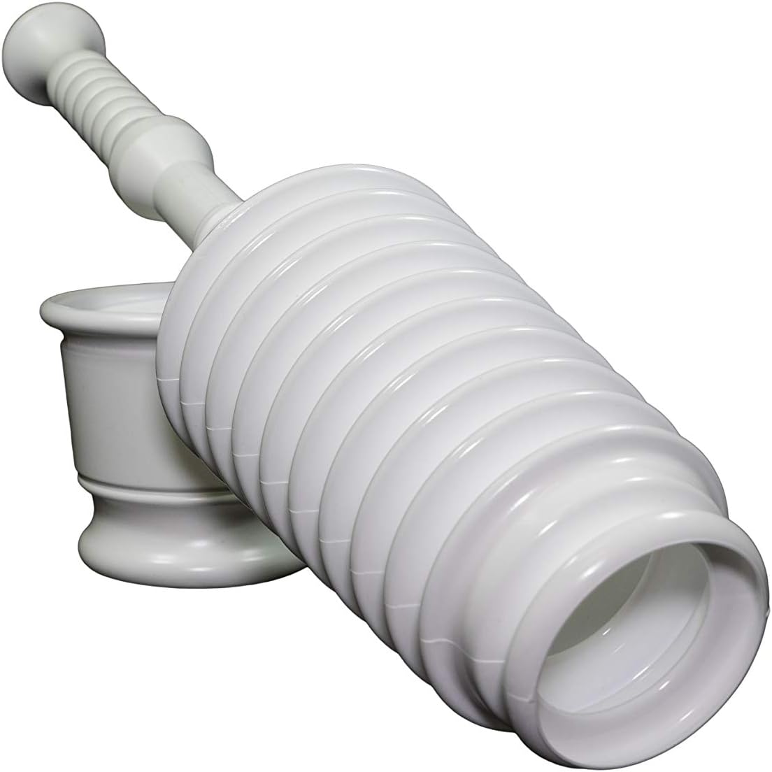 Master Plunger MP500-B4 Heavy Duty Bathroom Toilet Plunger Kit with Short Bucket. Equipped with Air Release Valve, White โ image 3