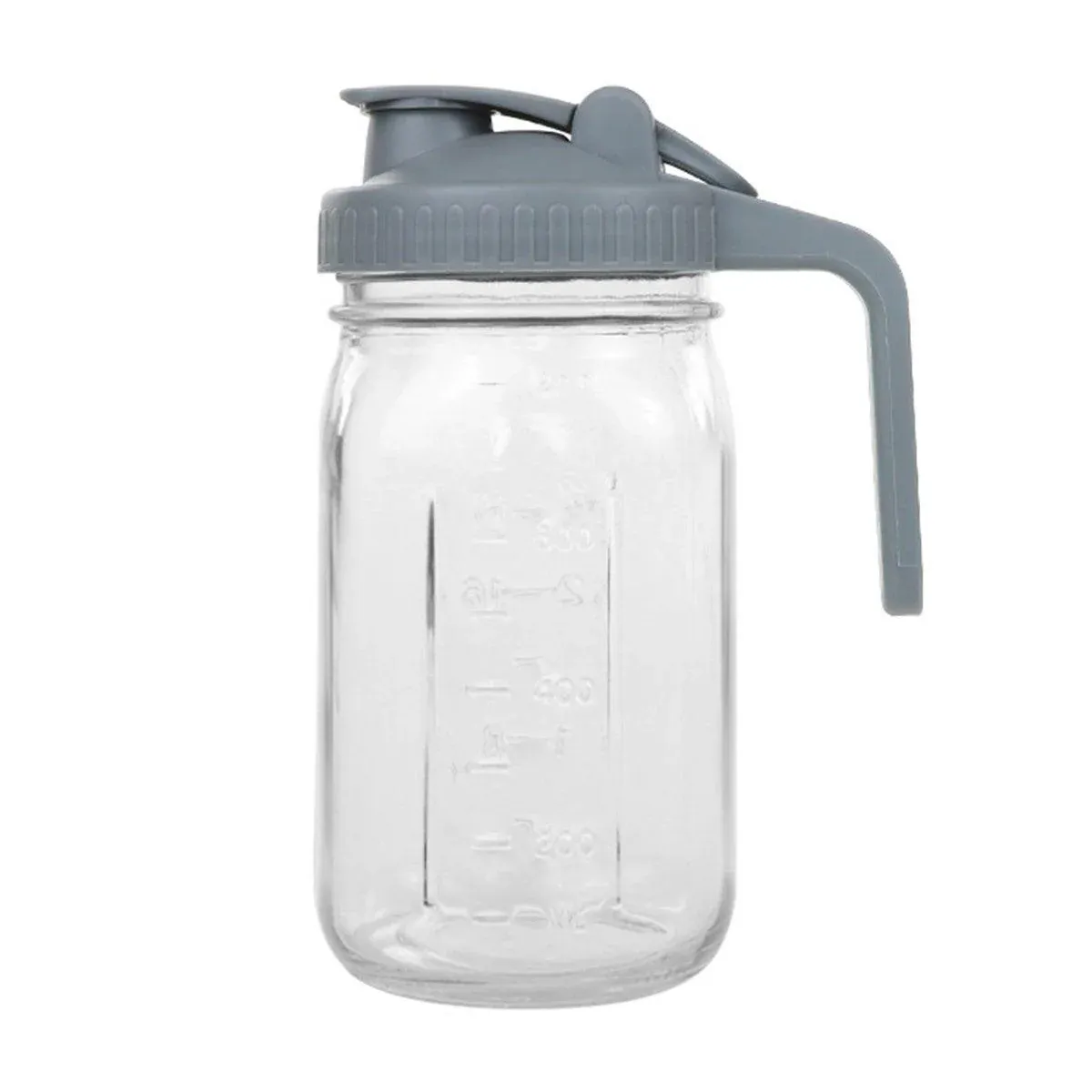 24oz Mason Jar with Lid Carrying Handle Airtight Glass Jar for Drinks or Storage โ image 2