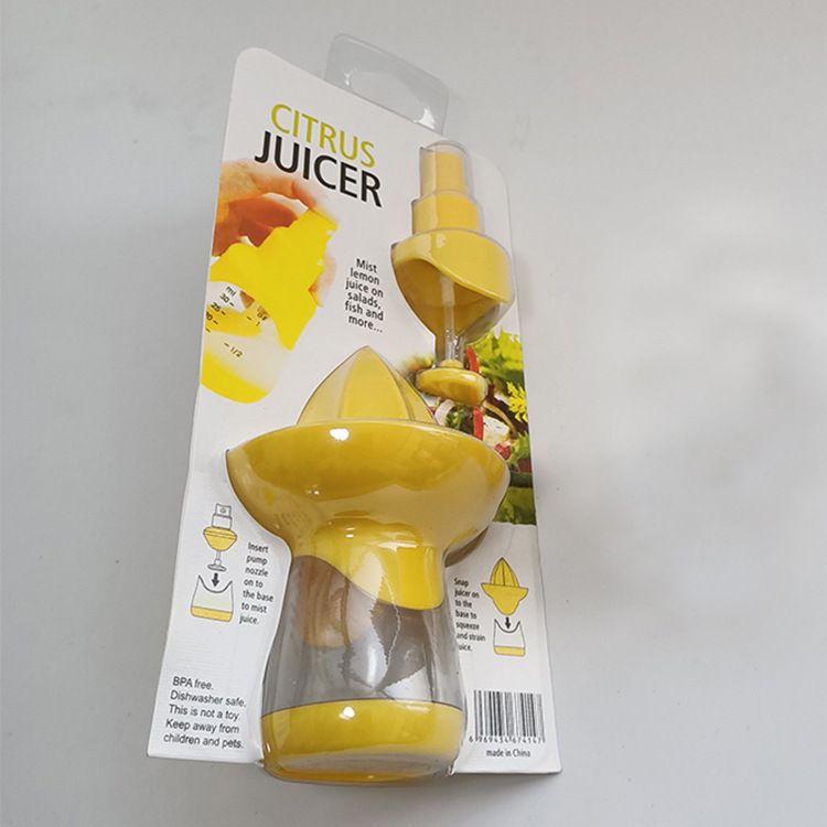 Citrus Squeeze Juicer & Mist Sprayer Lemon and Lime Juicer and Reamer, Yellow Kitchen Gadgets Squeeze and Pour Juicer Reamer — image 2